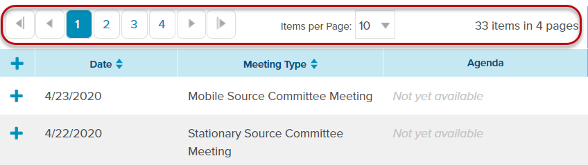 Use paging bar to quickly navigate through table