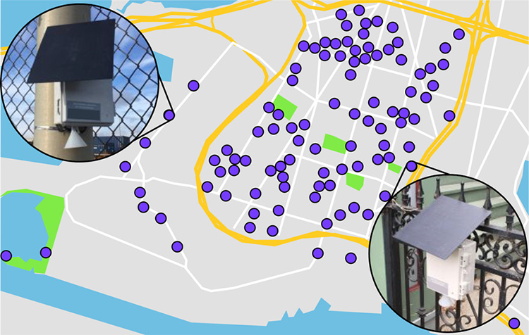 A network of 100 BC sensors were deployed for 100 days in the summer of 2017 across the community of West Oakland