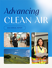 Cover of 2024 Annual Report, Advancing Clean Air